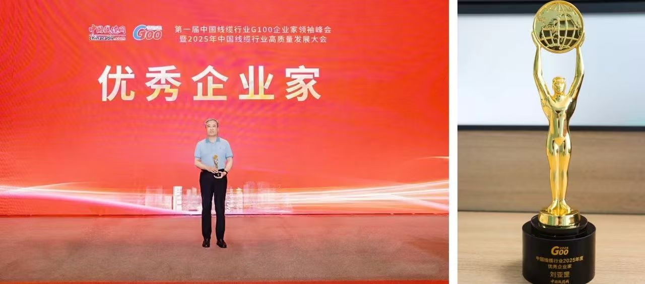 青纜副董事長總經(jīng)理劉亞罡榮獲 第一屆中國線纜行業(yè)“優(yōu)秀企業(yè)家”稱號(圖2)